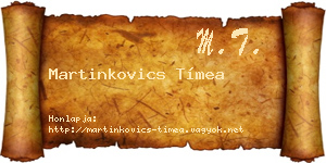 Martinkovics Tímea névjegykártya